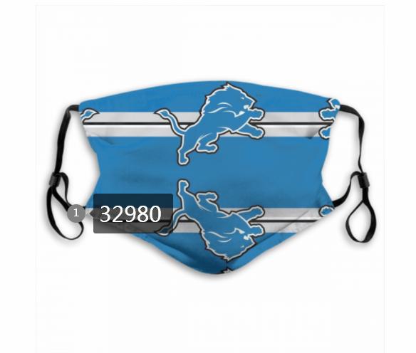 New 2021 NFL Detroit Lions 126 Dust mask with filter